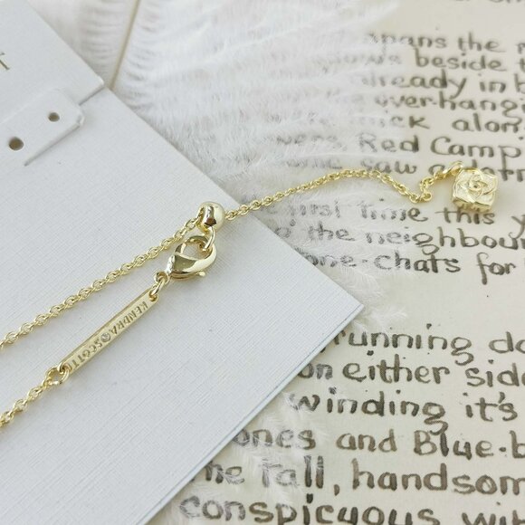 Kendra Scott Elisa Cat Black Drusy Gold Necklace - Picture 2 of 3